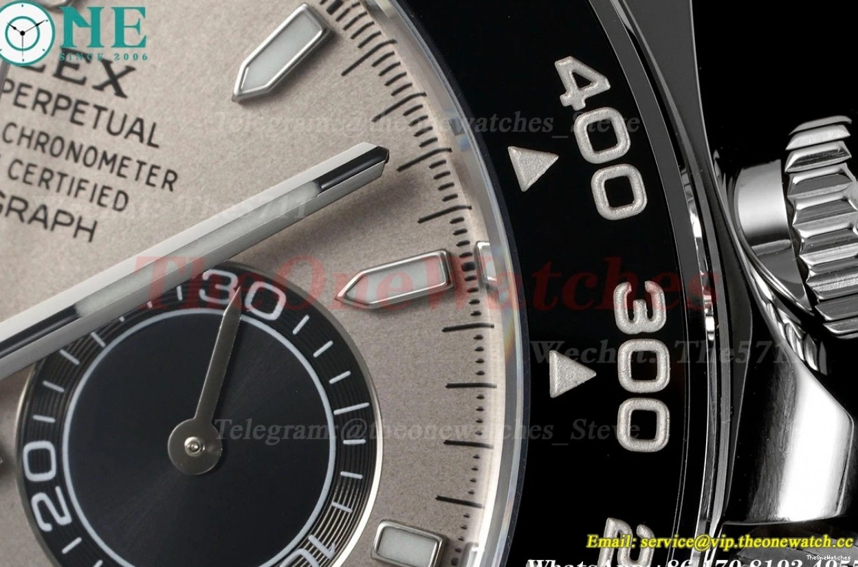 Grey Clean RU SH4131 Super SS 40mm Daytona Clone 126519 Dial 0329